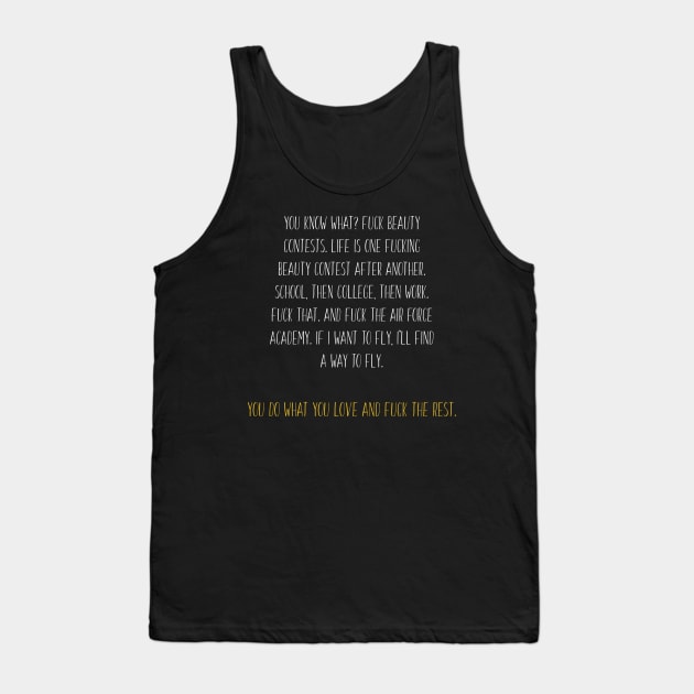 Little Miss Sunshine Quote Tank Top by Yellowkoong